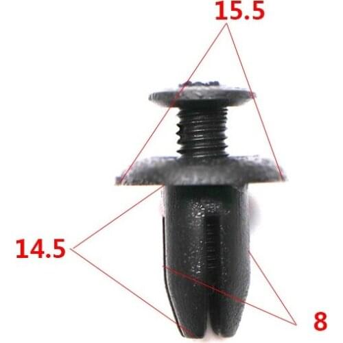 20Pcs 8mm Hole Car Mudguard Clips Fender lining Plate Fasteners For Hyundai BYD GM