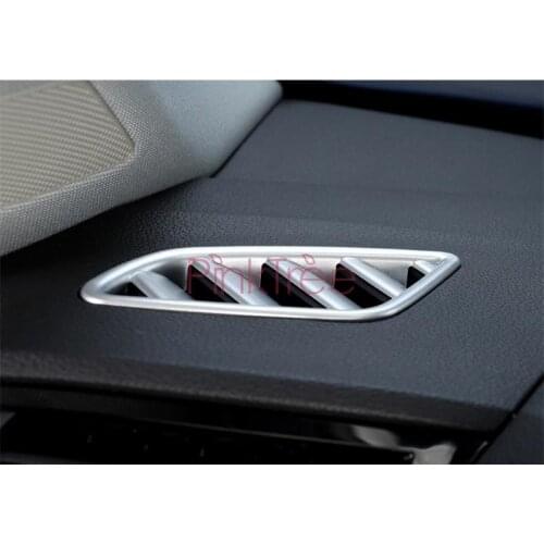2019 ABS Chrome Interior Dashboard Air Conditioner Outlet Trim A/C Vent Frame Panel For Audi Q3 Car Styling Accessories