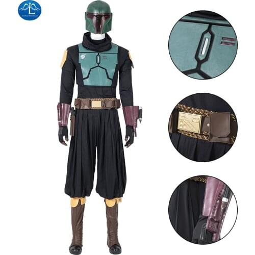 2021 New Wars Boba Fett Cosplay Costume Outfits Carnival Suit for Adult Men Custom Made Halloween Costume Sets Full Set