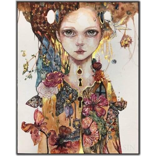 5D DIY Diamond Embroidery Flower Girl Diamond Painting Cross Stitch Square Full 3D Diamond Mosaic Decoration Rhinestones Cartoon