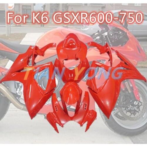Injection mold bodywork fairing kit orange red Motorcycle Accessories Full Guard cover for Suzuki GSXR600 GSXR750 2006 - 2007