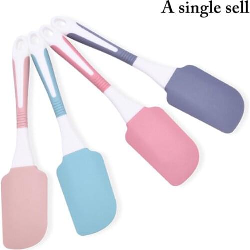Justdolife Non Stick Butter Cooking Silicone Spatula Cookie Pastry Scraper Cake Baking Spatula Silicone Spatula Random Color