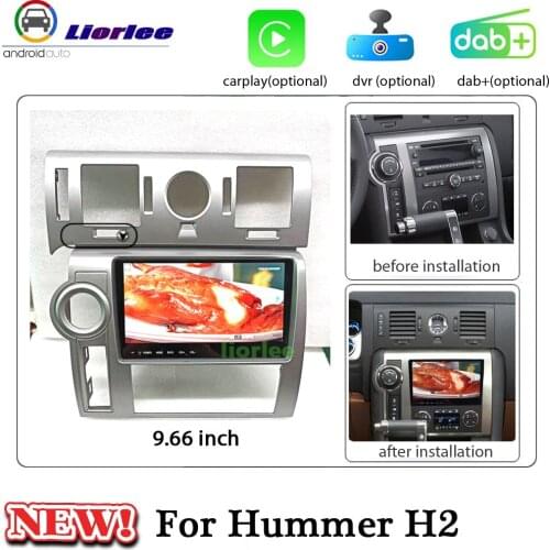 9.66 Inch Car Radio Android Player For Hummer H2 2002~2009 GPS Navigation autoradio Multimedia Audio Video Stereo Carplay System