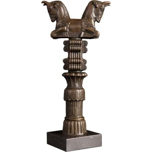 ArtsHom DW-112 Horse Bronze Art Decor Bronze Two Horse Head Statue Sculpture Horse Head Bronze Figurines For Table Decoration