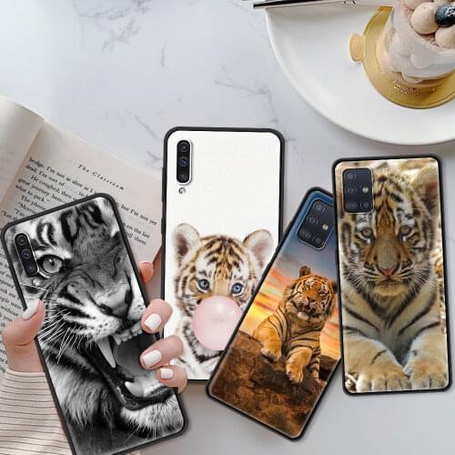 TPU Cover For Samsung A71 A52 A51 A91 A72 A42 A41 A32 A31 A21s A21 EU A12 A11 A02 A02s Animal Tiger Funny Phone Case Coque