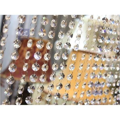 66 FT Crystal Garland Strands Clear Acrylic Bead Chain Wedding Party Manzanita Tree Hanging Wedding Decoration