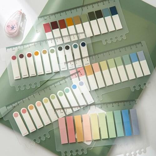 Haile 200/400 Sheets/pack Colorful Stickers Tabs Page Markers Paper Index Bookmark Notepad Sticky Notes School Office Stationery