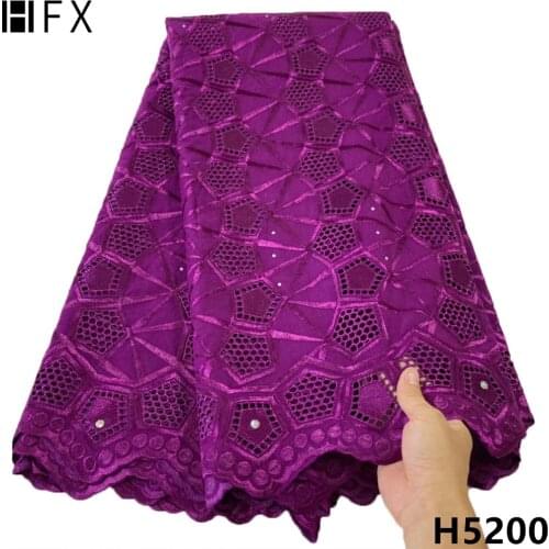 HFX Soft Purple Siwss Voile African Cotton Lace Women 100% Cotton Swiss Voile In Switzerland For Clothing