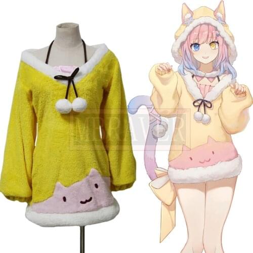 Game Hololive VTuber Kokasa Dress Cosplay Costume Halloween Christmas Party Uniform Custom Made Any Size