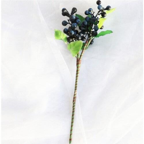 Artificial Berry Branch Christmas Ornaments Flower Blueberry Plant Stamen Fashion Never Fade Simulation Vivid And Lifelike Fake