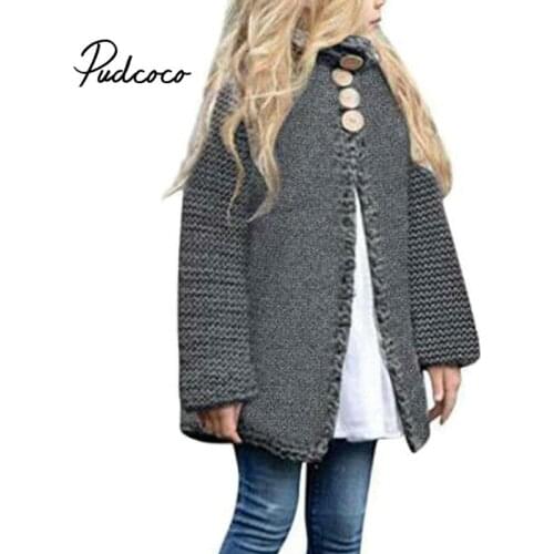 2020 Spring Girls Cardigan Sweaters Children School Uniform Knitted Sweater Toddler Little Girls Long Sleeve Clothes 2-8 T