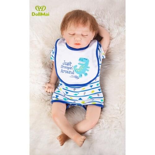 Boneca Reborn 22inch Soft Silicone Vinyl Dolls 53cm Soft Silicone Reborn Baby Doll Newborn Lifelike Bebes Reborn Dolls