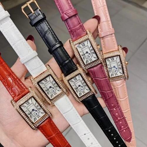 Square Watch Ladies Watch Diamond-Studded Leather With Small Dial Temperament Fashion Personality Waterproof Atmosphere Ladies