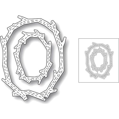 2020 New Frame Edge Sewing Thread Embossing Background Metal Cutting Dies For Scrapbooking Greeting Card Paper Making No Stamps