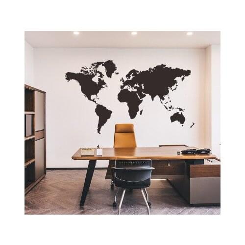 World Map Wall Sticker Office Background Wall Decals Study Room Wallpaper Modern Living Room Decoration Home Decoration Mural