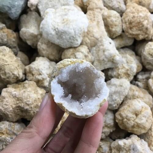 Natural agate geode Rock Agate crystal stone Teaching specimen