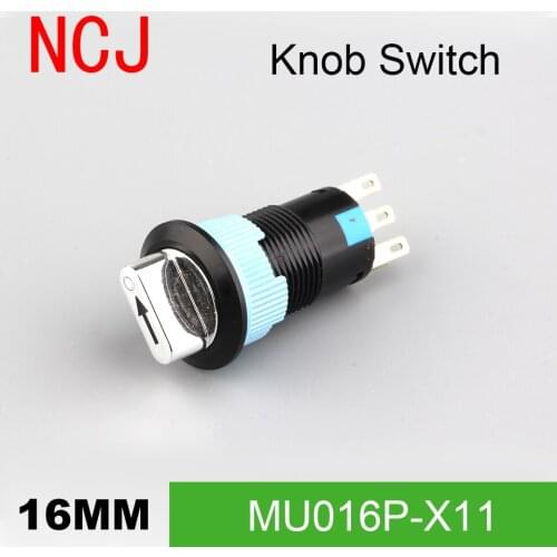 NCJ MP16 PC 16MM Knob Switch Series - Knob switch witch led lamp knob switch 5A