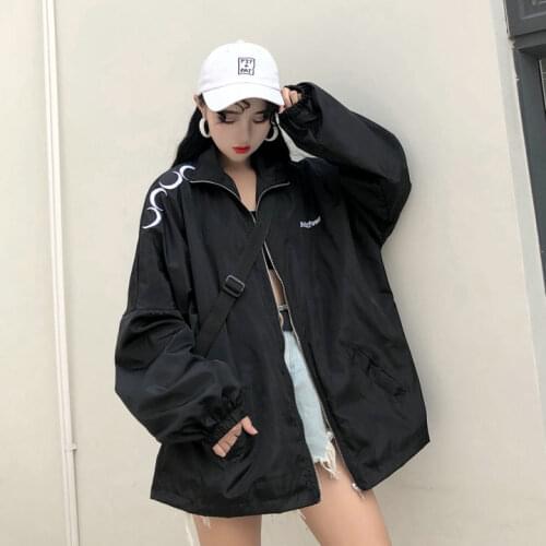 Autumn Korean version of the original sufeng embroidery thin loose student casual coat