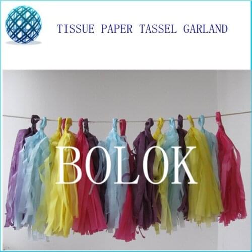 DIY Tissue Paper Tassel Garland 1000 tassels/ lot 35cm long, 50cm width sparkling snow new years eve decoration