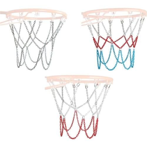 Stainless Steel Basketball Net Easy To Install Iron Net Chain High Quality Material Rust Protection For Indoor Or Outdoor Use