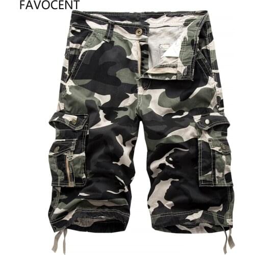 New Cargo Shorts Men Top Design Camouflage Military Army Khaki Shorts Homme Summer Outwear Hip Hop Casual Cargo Camo Men Shorts