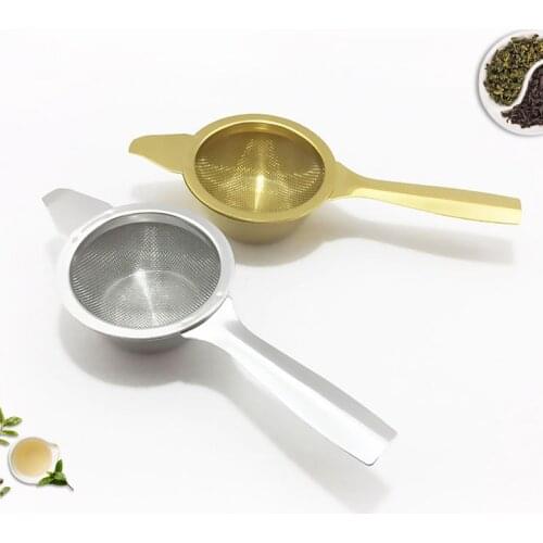 Stainless Steel Mesh Tea Infuser Metal Cup Strainer Teapot Filters With Handle Kitchen Tool Reusable Fine Tea Strainer Colander