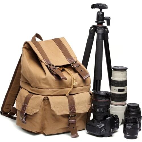2018 New Arrival High Quality SLR Camera Bag Shoulders Outdoors Canvas Bag Photography Backpack