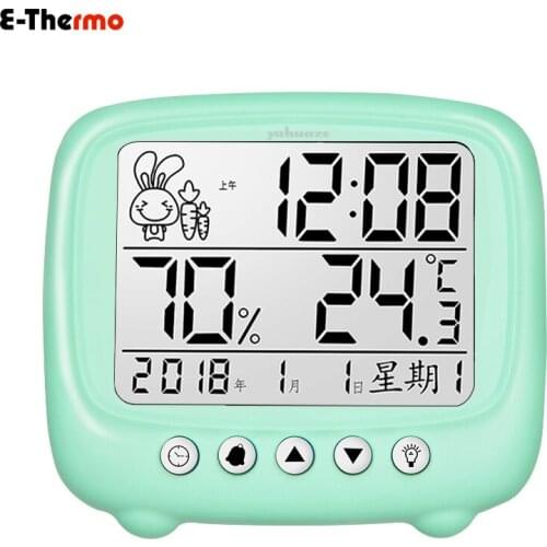 E-Thermo Ultra thin and simple LCD Digital temperature humidity sensor/ Hygrothermograph