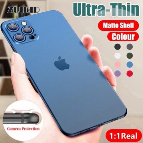 Ultra thin PP phone case for iphone 11 12 Pro Max X XR XS Max 7 8 6 6s plus hard PC shockproof full cover matte slim bumper case
