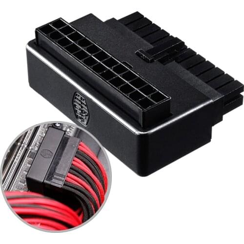Cooler Master Universal ATX Power Supply 24PIN Cable Manage 90 Degrees Right Angle Turn Adapter