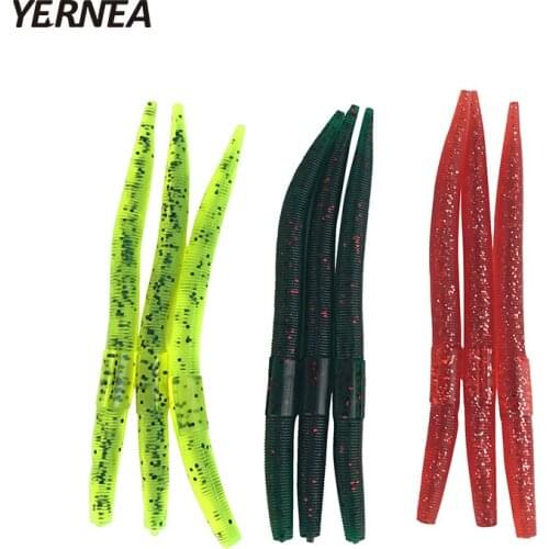 Yernea 3 pcs/Lot 12.5cm 3 Colors Simulation Earthworms Soft Bait Road Bait Bionic Soft Bait Lifelike Fishy Smell Fishing Lures