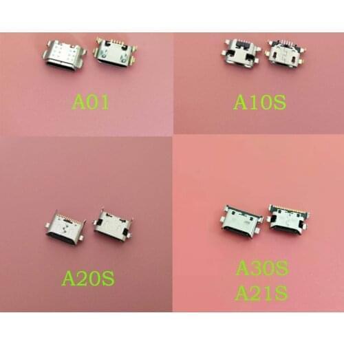 50PCS Micro USB Charging Connector Charge Port Socket Dock Jack Plug For Samsung Galaxy A01 A015 A015F A10S A20S A30S A21S A11