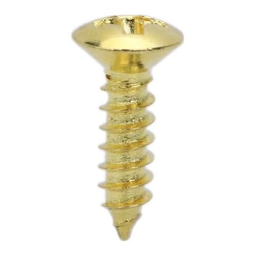 10 Pieces High Quality Gold Screws For Electric Guitar Pickguard Cover Plate