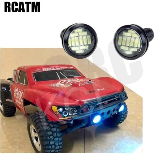 1 Pair Metal LED Headlight Spotlight For 1/10 RC Crawler Car RC Short-Course Traxxas Slash REVO E-REVO X-MAXX 1/8 1/5 RC Car