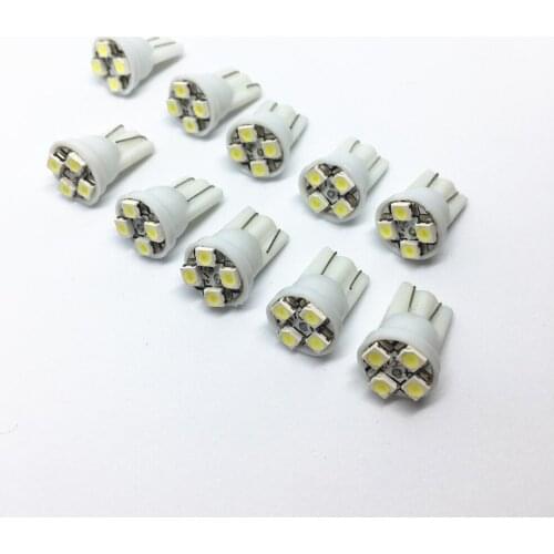 10pcs T10 194 W5W LED License Plate bulbs Car Parking Light 501 WY5W 4 COB LED Wedge Interior Dome Lamp Auto Turn Side Bulbs 12V