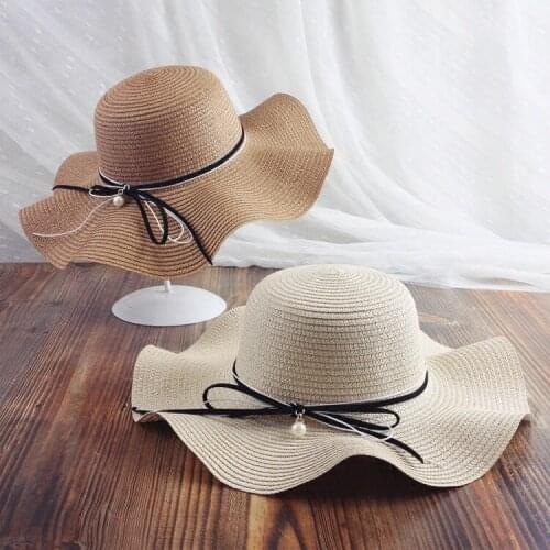 120pcs/lot women new fashion summer casual beach straw hat/bowknot straw sun hat