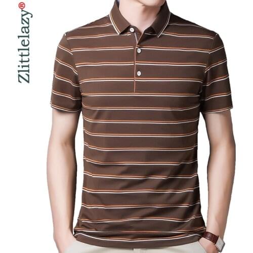 2021 Brand Short Sleeve Polo Tee Shirt Men Casual Summer Striped Mens Clothing Polos Shirts Mens Fashion Slim Fit Poloshirt 171