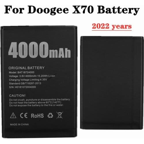 4000mAh BAT18724000 Battery For Doogee X70 High Quality Replacement Batterie Bateria Batteries