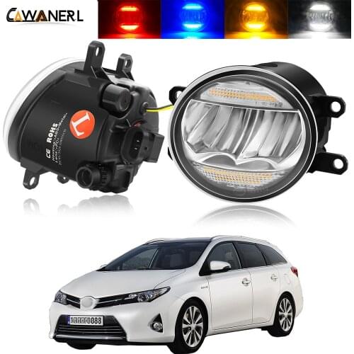 2in1 Fog Light + Daytime Running Light For Toyota Auris 2012-2018 Car Left + Right LED Fog Light Assembly DRL 30W 8000LM 12V