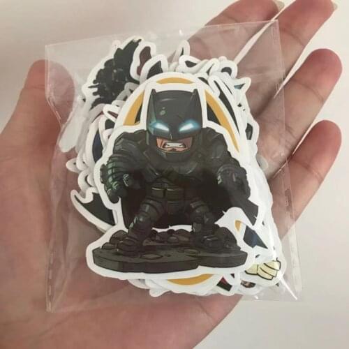 50pcs Cartoon Marvel Batman Stickers The Avengers Waterproof Sticker Luggage Skateboard Guitar Laptop Stikers Kid Toy