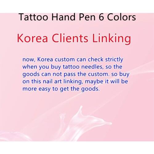 6 colors New Arrival Beauty Hand Making Pen for Nail Art Decoratons for Korea/brazil clients