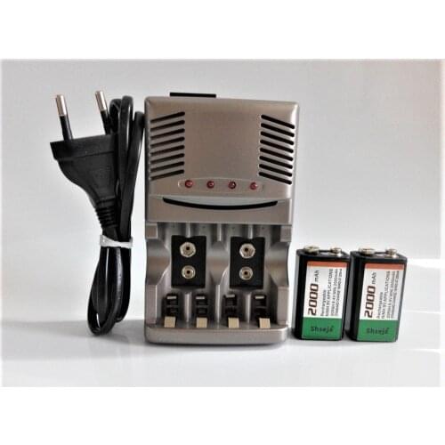 9V NiMH Battery 9v 2000mAh Rechargeable Battery Universal 9v aa aaa battery charger