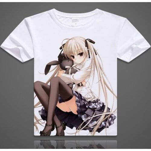 Anime Yosuga no Sora Sora Kasugano T-shirts Cosplay Printed T Shirt Kasugano Haruka Short Sleeve Tees Casual Summer Tops
