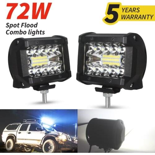 Car LED Work Flood Spotlight DC 12 Volts 60 Watts 6500K 3030 SMD for 4x4 4WD SUV Trunk Universal Combo Light