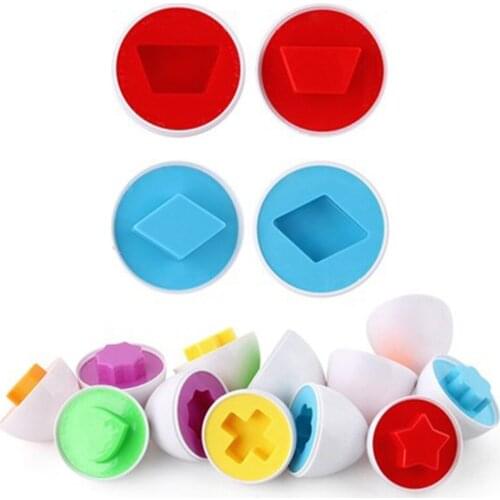 Childrens early education pairsmart egg shapes paired with twisting egg color shapes cognitive collage building blocks toys