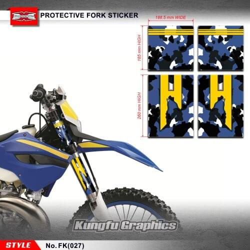 KUNGFU GRAPHICS Personalised Front Fork Tube Suspension Decals Vinyl Stickers for MX Motocross Dirt Bike Off-Road