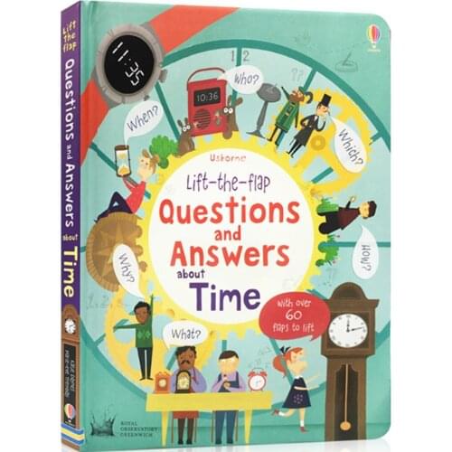 Usborne Questions and Answers about Time Childrens Enlightenment Early Learning Cardboard Book Educational Toys Montessori Book