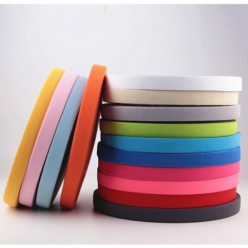 1 Roll Colored Elastic Bands 20mm 40m Flat Sewing Rubber Band for Underwear Pants Bra Rubber Clothes Decorative Soft Waistband