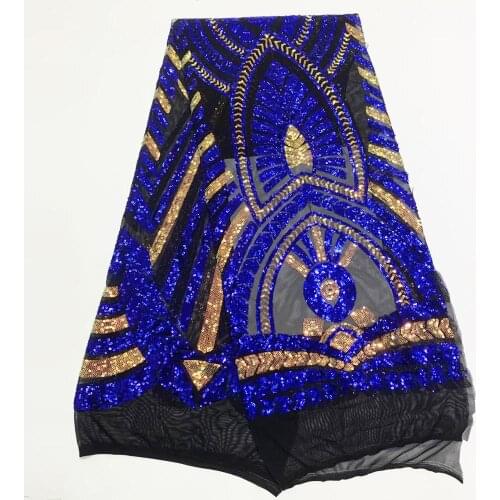 Hot Bridal Gown Lace Sequined Stretch Net Fabric Latest Fashion 2020 African Guinea Women Party Dresses Elastic Mesh Lace Sewing