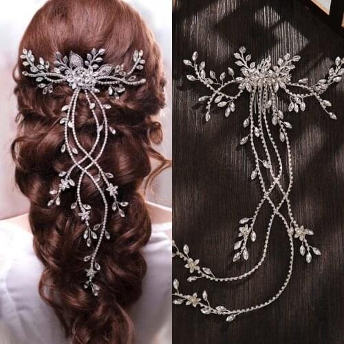 Fashion Baroque Bridal Zircon Hair Combs Tiaras Crown Wedding Hair Accessories Bling Crystal Hairband Jewelry For Women Gift